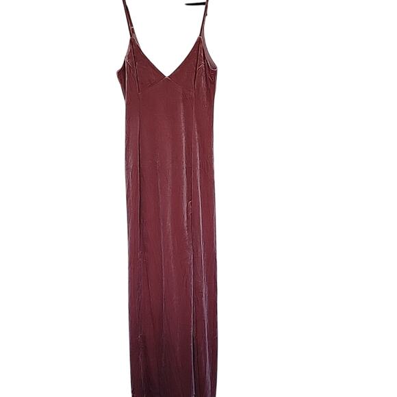 NWT Lulus Promise of Forever Dusty Rose Velvet Column Maxi Dress, XS - Picture 1 of 8